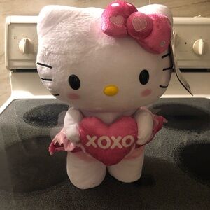Hello Kitty Plush with Pink Bow and Heart